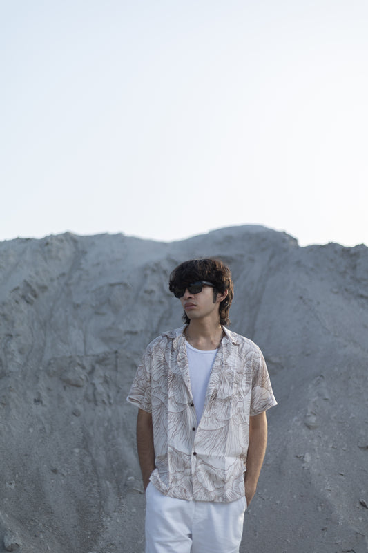 Calm Dune- Half Sleeve Lyocell Shirt