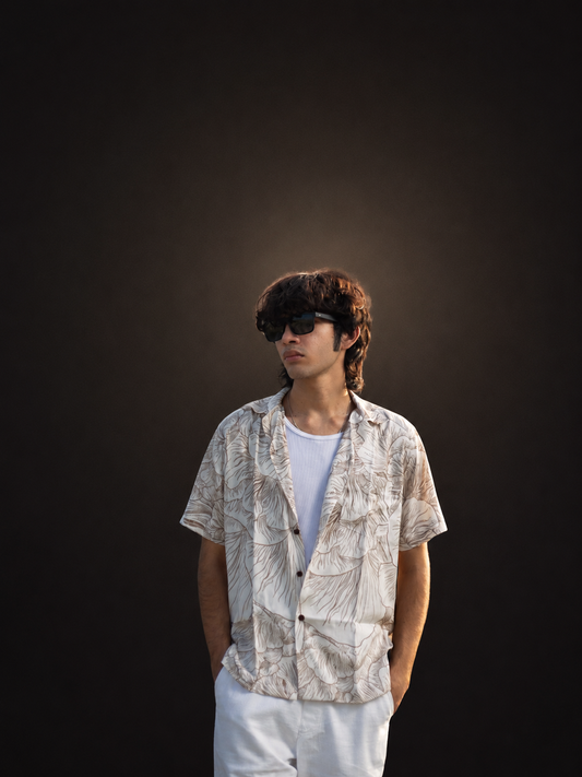 Calm Dune- Half Sleeve Lyocell Shirt