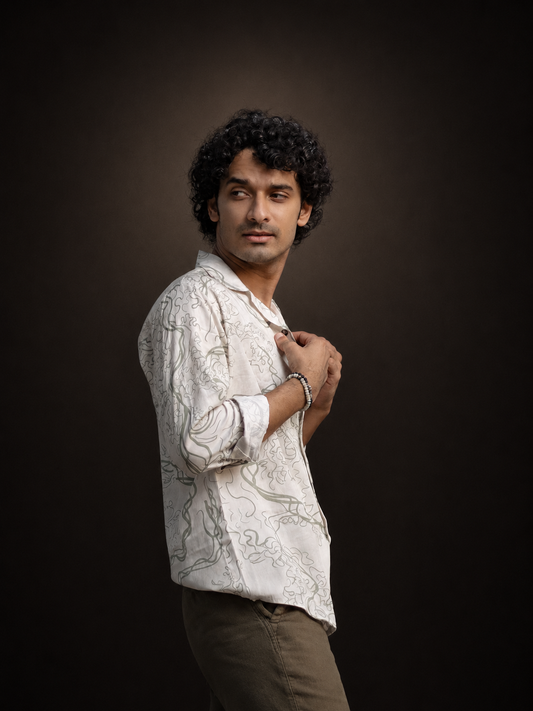 Olive Trail- Full Sleeve Lyocell Shirt
